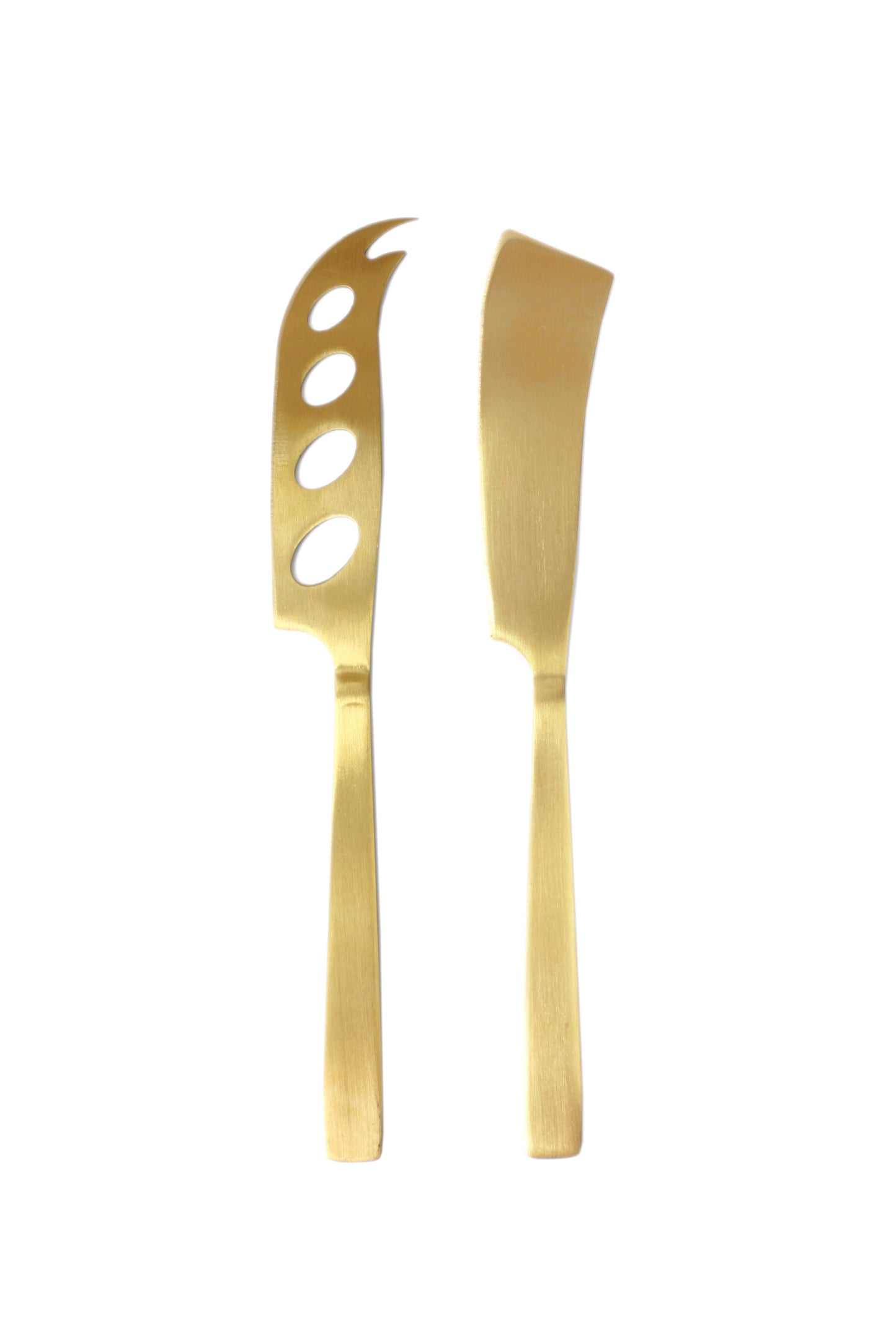 Satin Gold Cheese Knife Set