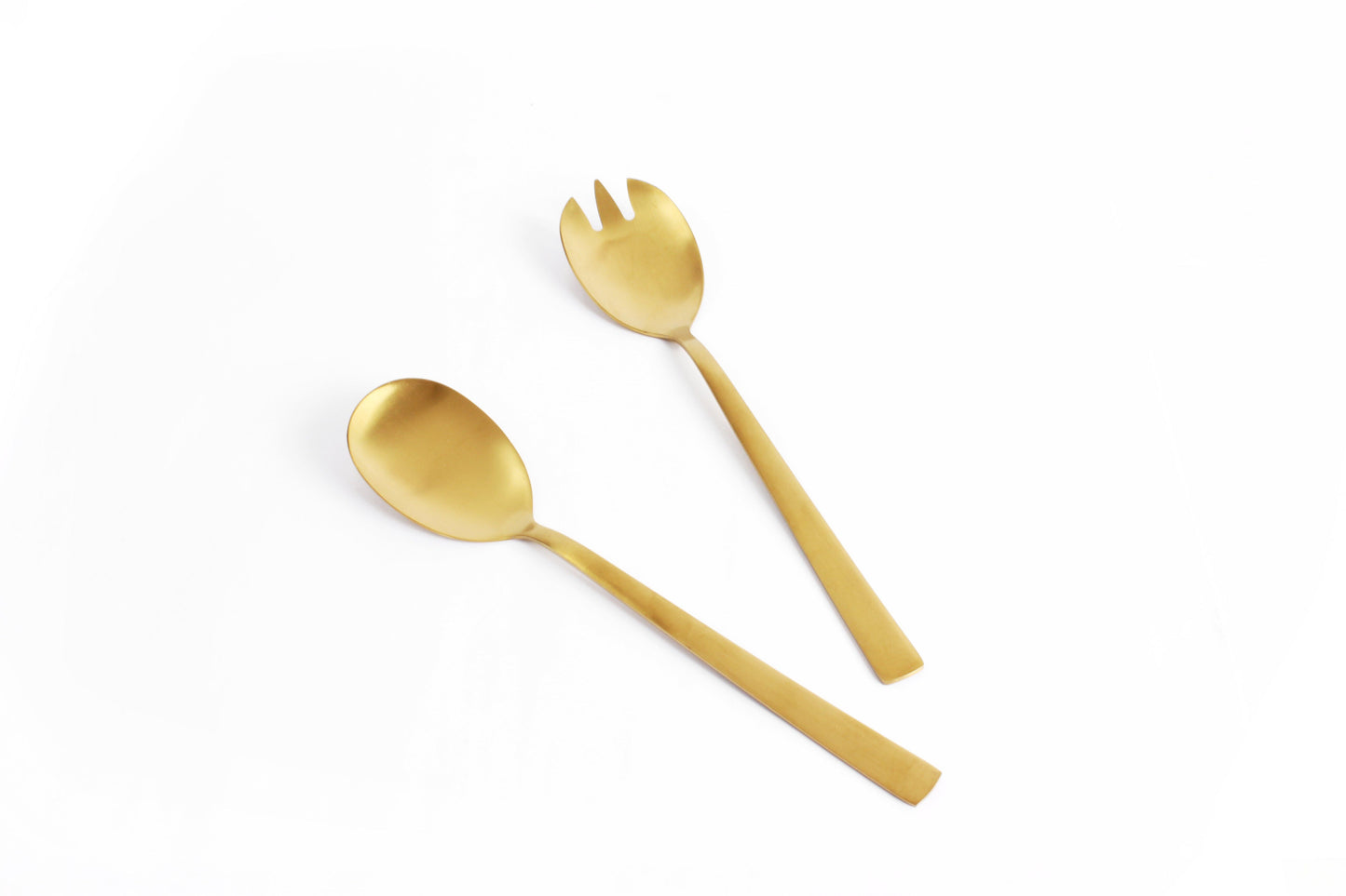 Satin Gold Salad Server Set