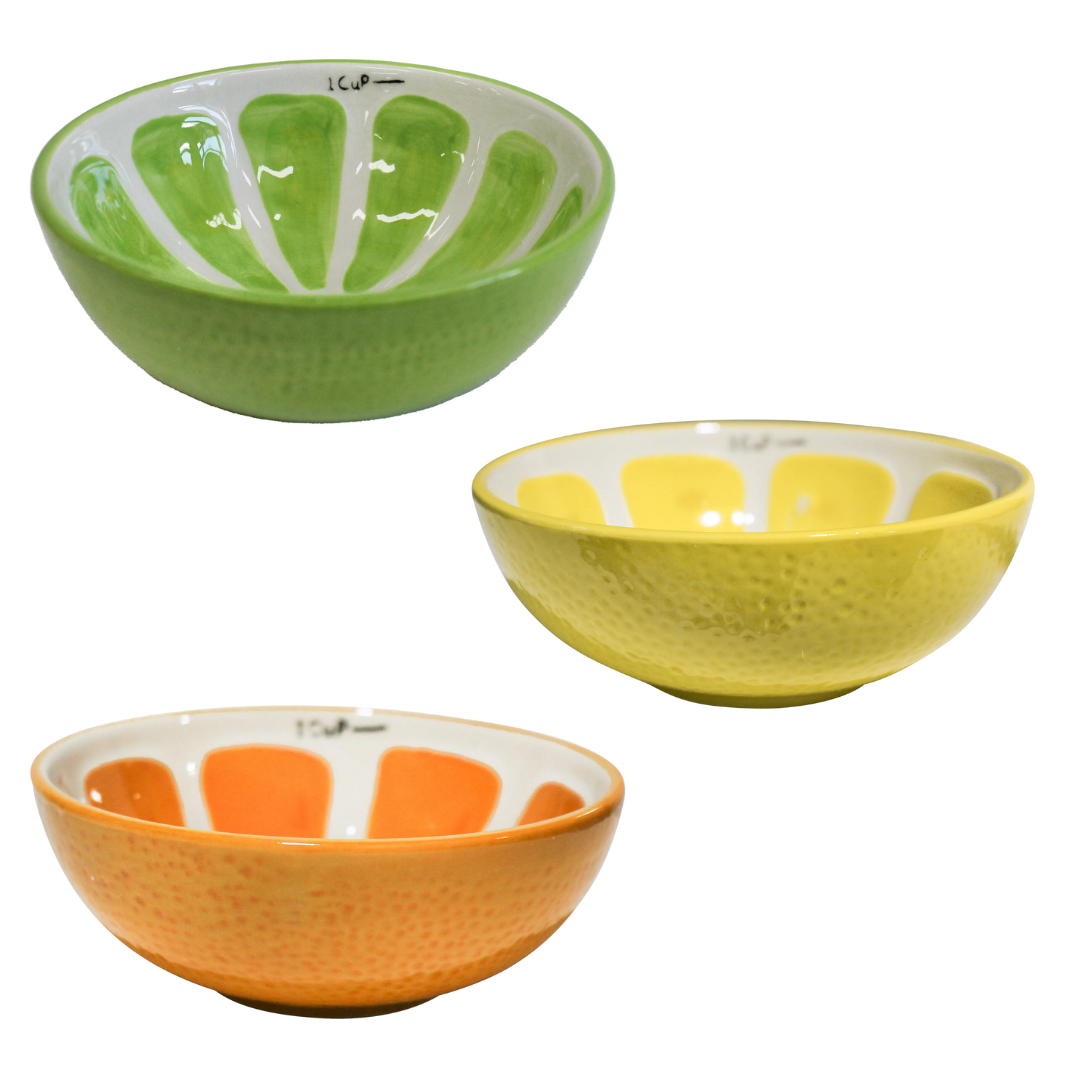 Lemon, Lime and Orange Bowl Set of 3
